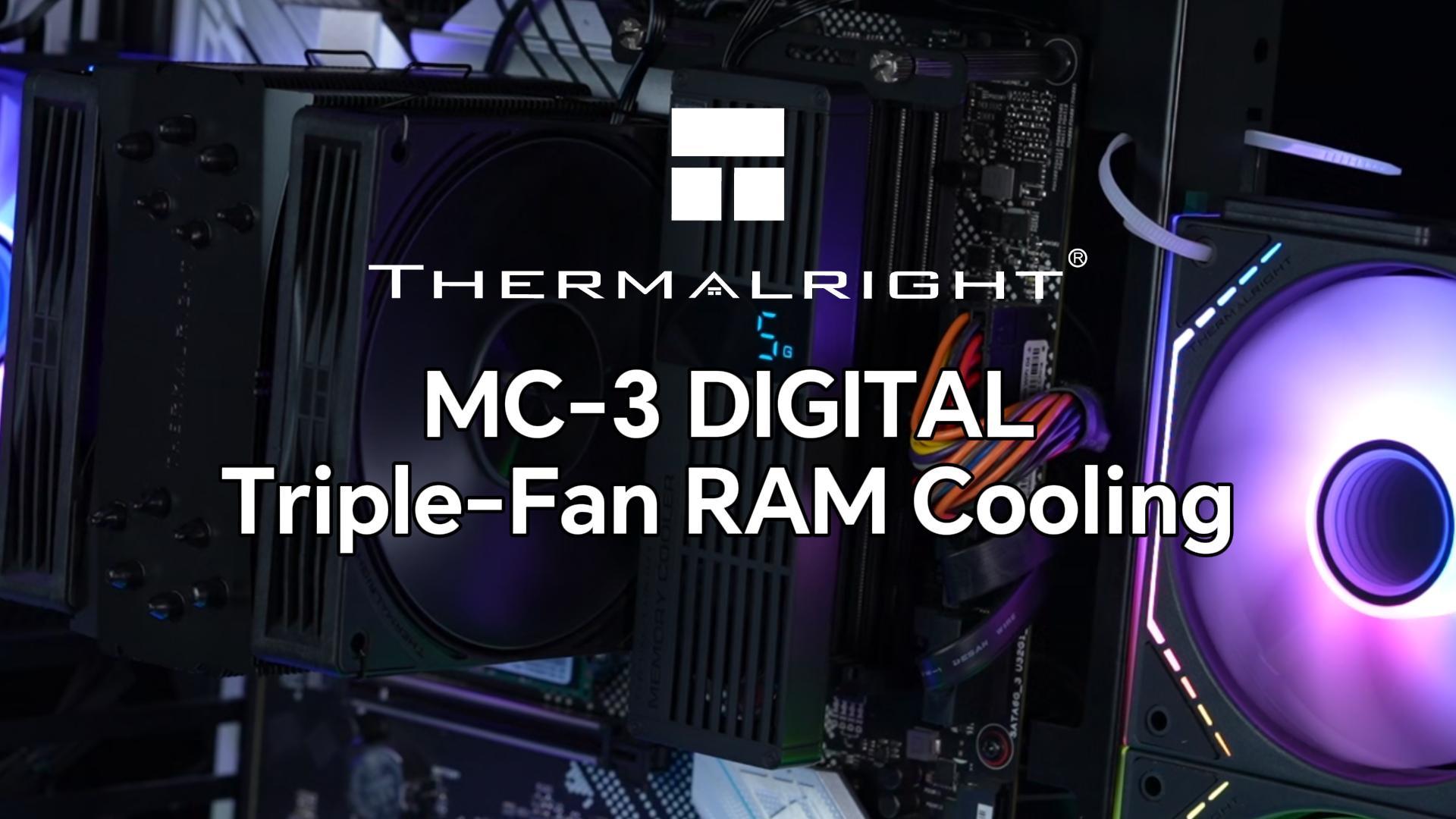 Thermalright MC-3 Digital Memory RAM Cooler, ARGB Display | Triple